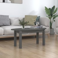 Berkfield Home Coffee Table Grey 80x40x35 cm Solid Wood Pine | Size: 80 x 40 x 35 cm