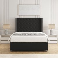 Olivia Plush Velvet Divan Bed Set 54" Headboard & Mattress No Drawers Super King