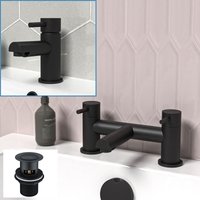 Matt Basin Single Lever Mixer Tap Bath Filler Mixer Tap & Waste