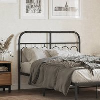 Berkfield Home Metal Headboard Black 120 cm