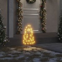 Berkfield Home Christmas Light Decorations with Spikes 3 pcs Tree 50 LEDs 30 cm in Black
