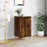 Berkfield Home Sideboard Smoked Oak 40x35x70 cm Engineered Wood in White | Size: 40 x 35 x 70 cm