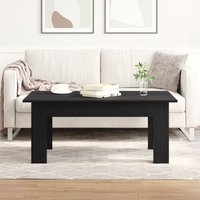 Berkfield Home Black Oak Coffee Table, 100x60x42 cm, Made of Engineered Wood | Size: 100 x 60 x 42 cm