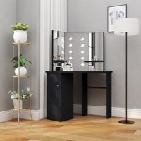 Corner Dressing Table LED 111x54x141.5 cm