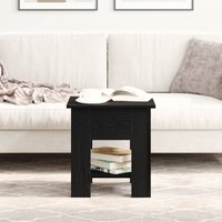Berkfield Home Coffee Table Black Oak 40x40x42 cm Engineered Wood | Size: 40 x 40 x 42 cm