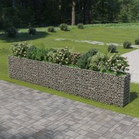 Berkfield Home Gabion Raised Bed Galvanised Steel 540x50x100 cm in Silver | Size: 540 x 50 x 100 cm