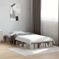 Berkfield Home Bed Frame without Mattress Concrete Grey 75x190 cm Small Single