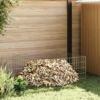 Berkfield Home Garden Composter 100x100x50 cm Galvanized Steel Square in Silver | Size: 100 x 100 x 50 cm
