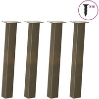 Berkfield Home Coffee Table Legs 4 pcs Natural Steel 72 cm Steel in Brown
