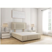 Lily Divan Bed Plush Velvet 24" Headboard & 4 Drawers No Mattress Double