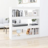 Berkfield Home Book Cabinet/Room Divider White 100x30x103 cm | Size: 100 x 30 x 103 cm