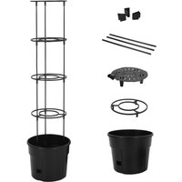 Berkfield Home Tomato Grower Anthracite Ø29.5x115 cm Polypropylene in Black | Size: 29.5x115 cm