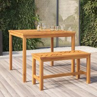 Berkfield Home Garden Dining Table 90x90x74 cm Solid Wood Acacia in Brown | Size: 90 x 90 x 74 cm