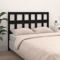 Berkfield Home Bed Headboard Black 165.5x4x100 cm Solid Wood Pine