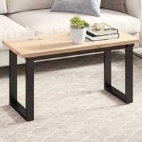 Berkfield Home Table Top 90x40x2.5 cm Rectangular Solid Wood Pine in Brown