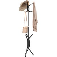 Berkfield Home Coat Stand Black 176 cm Powder-coated Iron