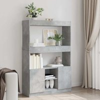 Highboard Concrete 92x33x140 cm Engineered Wood x 33 x 140 cm