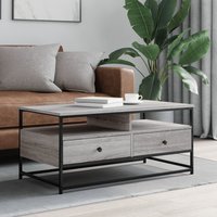 Berkfield Home Coffee Table Grey Sonoma 100x51x45 cm Engineered Wood | Size: 100 x 51 x 45 cm
