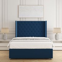 Winchester Divan Bed Set Plush Velvet 54"Headboard Mattress No Drawers King