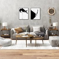 Berkfield Home Side Tables 2 pcs Smoked Oak 40x40x40 cm Engineered Wood in Brown | Size: 40 x 40 x 40 cm