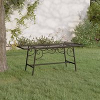 Berkfield Home Tree Bench 110 cm Black Steel