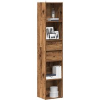 Berkfield Home Book Cabinet Old Wood 36x30x171 cm Engineered Wood in Brown | Size: 36 x 30 x 171 cm