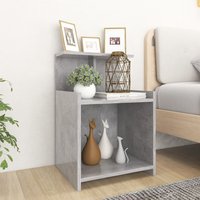 Berkfield Home Bed Cabinet Concrete Grey 40x35x60 cm Engineered Wood | Size: 40 x 35 x 60 cm