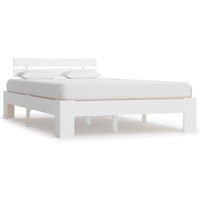 Berkfield Home Bed Frame White Solid Pine Wood 120x200 cm | Size: Small Double