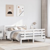 Bed Frame Headboard without Mattress 140x190 cm