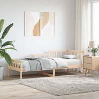 Berkfield Home Day Bed 80x200 cm Solid Wood Pine in Brown