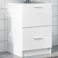 Berkfield Home Sink Cabinet White 40x37x59 cm Engineered Wood | Size: 40 x 37 x 59 cm
