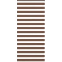 Berkfield Home Zebra Blind Brown 95x230 cm Fabric Width 90.9 cm Polyester