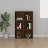 Berkfield Home Book Cabinet/Sideboard Smoked Oak 66x30x98 cm Engineered Wood in Brown | Size: 66 x 30 x 98 cm