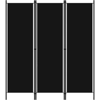 Berkfield Home 3-Panel Room Divider Black 150x180 cm