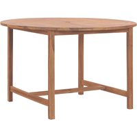 Berkfield Home Garden Dining Table Ø110x75 cm Solid Wood Teak in Brown | Size: 110x75 cm