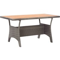 Berkfield Home Garden Table Grey 120x70x66 cm Solid Acacia Wood | Size: 120 x 70 x 66 cm
