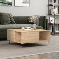 Berkfield Home Coffee Table Sonoma Oak 80x80x36.5 cm Engineered Wood in Brown