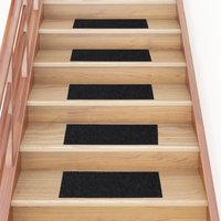 Self adhesive Stair Mats Rectangular 15 pcs 60x25 cm