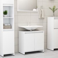 Berkfield Home Bathroom Cabinet White 60x33x61 cm Engineered Wood | Size: 60 x 33 x 61 cm