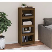 Berkfield Home Book Cabinet Honey Brown 50x35x125.5 cm Solid Wood Pine