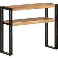 Berkfield Home Console Table 90x30x75 cm Solid Acacia Wood in Brown | Size: 90 x 30 x 75 cm