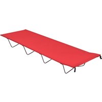 Berkfield Home Camping Bed 180x60x19 cm Oxford Fabric & Steel Red | Size: 180 x 60 x 19 cm