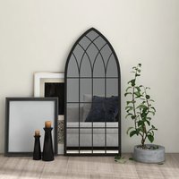 Berkfield Home Mirror Black 100x45 cm Iron for Indoor Use