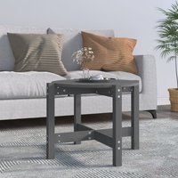 Berkfield Home Coffee Table Grey Ø 62.5x45 cm Solid Wood Pine