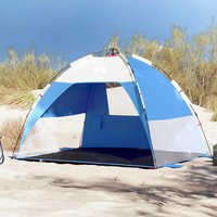 Berkfield Home Beach Tent 2-Person Azure Blue Quick Release Waterproof