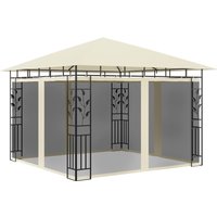 Berkfield Home Gazebo with Mosquito Net 3x3x2.73 m Cream 180 g/m ² in Beige