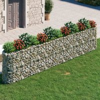 Berkfield Home Gabion Raised Bed Galvanised Iron 470x50x100 cm in Silver | Size: 470 x 50 x 100 cm