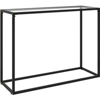 Berkfield Home Console Table Transparent 100x35x75 cm Tempered Glass in Clear | Size: 100 x 35 x 75 cm