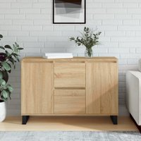 Berkfield Home Sideboard Sonoma Oak 104x35x70 cm Engineered Wood in Brown | Size: 104 x 35 x 70 cm