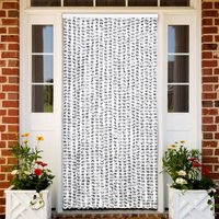 Insect Curtain Light & Dark Grey 90x220 cm Chenille